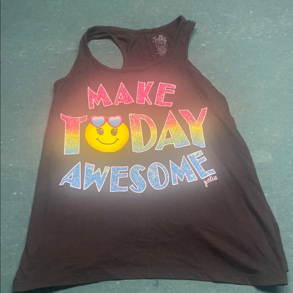 Black Tank Top with Colorful Graphic